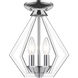 Prism 2 Light 11 inch Polished Chrome Convertible Mini Chandelier/Ceiling Mount Ceiling Light