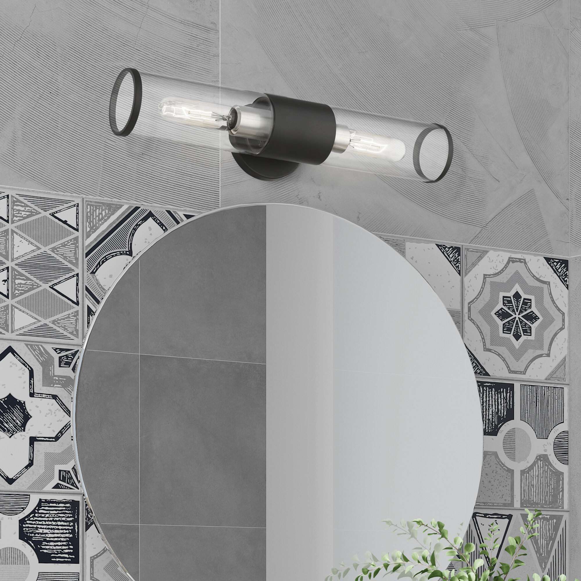 Livex Lighting 17282-04 Banca 2 Light 4 inch Black with Brushed