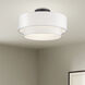 Manorwood 3 Light 18 inch Bronze Semi-Flush Ceiling Light