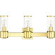 Quincy 3 Light 22.5 inch Polished Brass Vanity Wall Sconce Wall Light