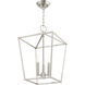 Devone 3 Light 13 inch Brushed Nickel Convertible Semi Flush/Lantern Ceiling Light