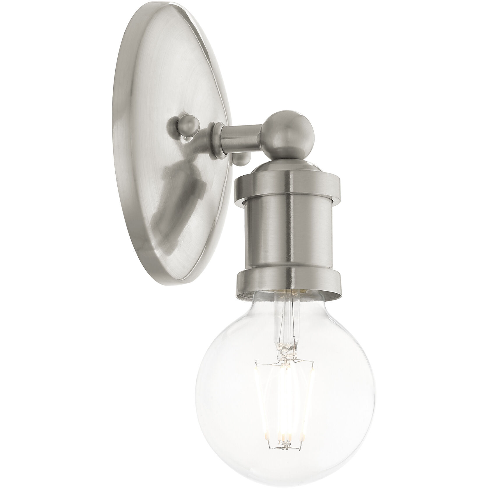 Lansdale 1 Light 5 inch Brushed Nickel Single Vanity Sconce Wall Light, Single