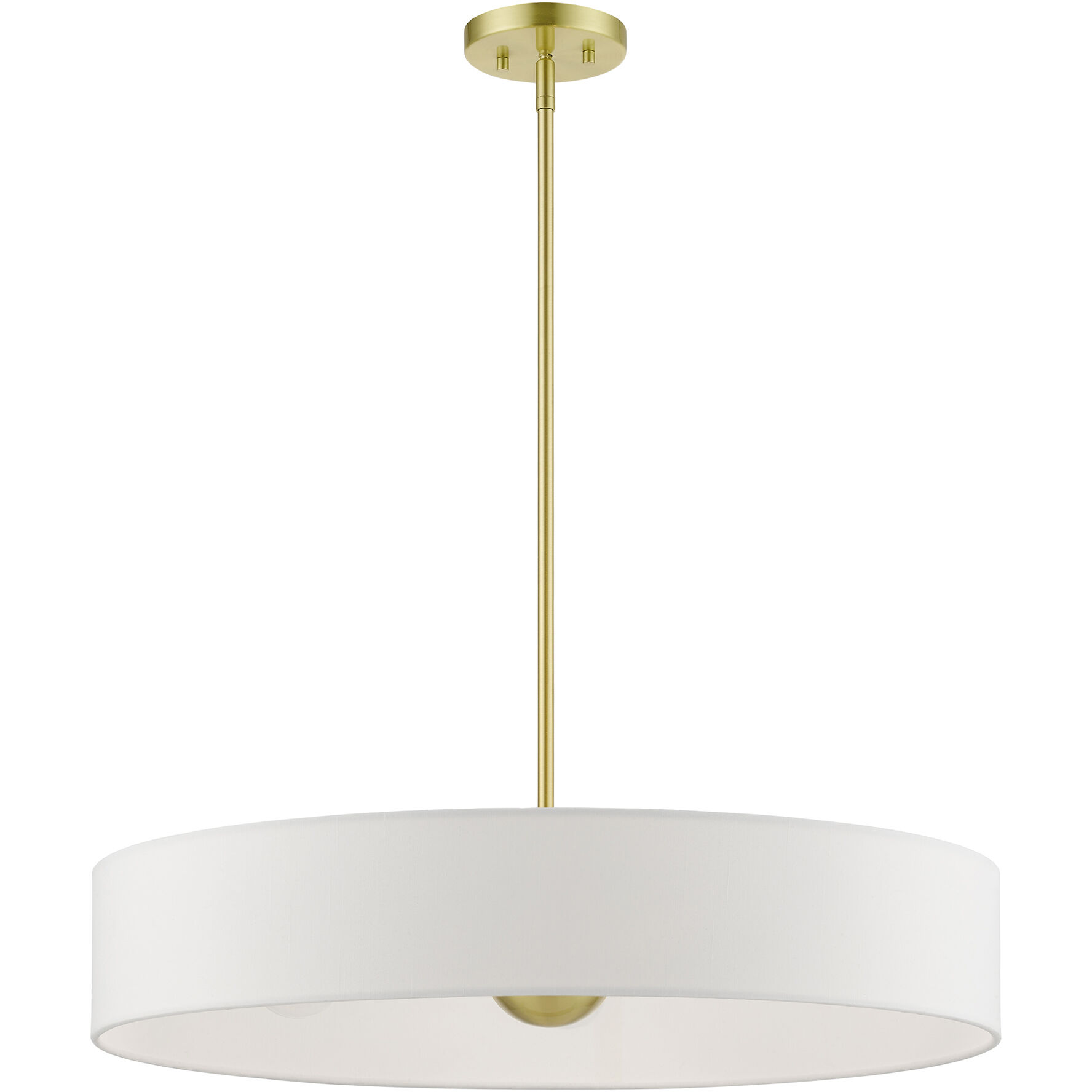 Venlo 5 Light 26 inch Satin Brass with Shiny White Accents Pendant Ceiling Light, Large