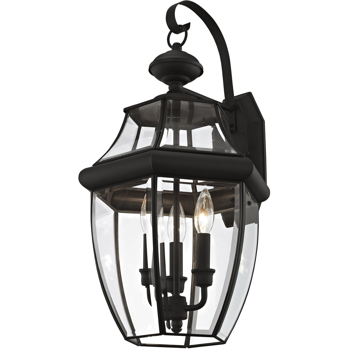 Monterey 3 Light 23 inch Black Outdoor Wall Lantern