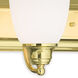 Springfield 3 Light 24 inch Polished Brass Bath Vanity Wall Light