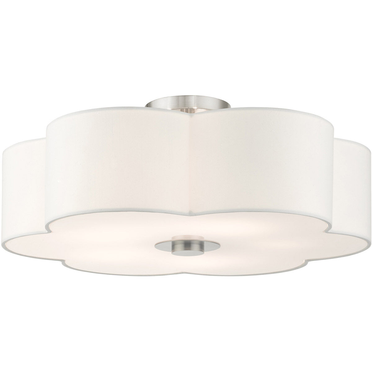 Chelsea 5 Light 22 inch Brushed Nickel Semi Flush Ceiling Light