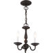 Williamsburgh 3 Light 11 inch Bronze Convertible Mini Chandelier/Ceiling Mount Ceiling Light