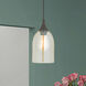 Hand Blown Art Glass Mini Pendants 1 Light 6.25 inch English Bronze Mini Pendant Ceiling Light