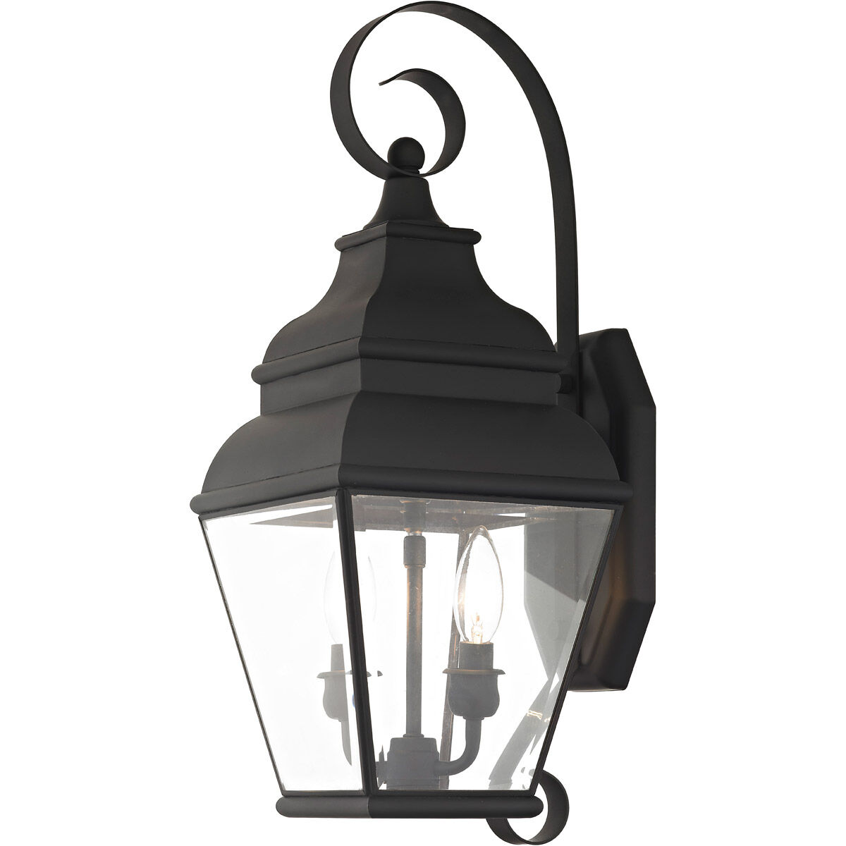 Exeter 2 Light 22 inch Black Outdoor Wall Lantern 