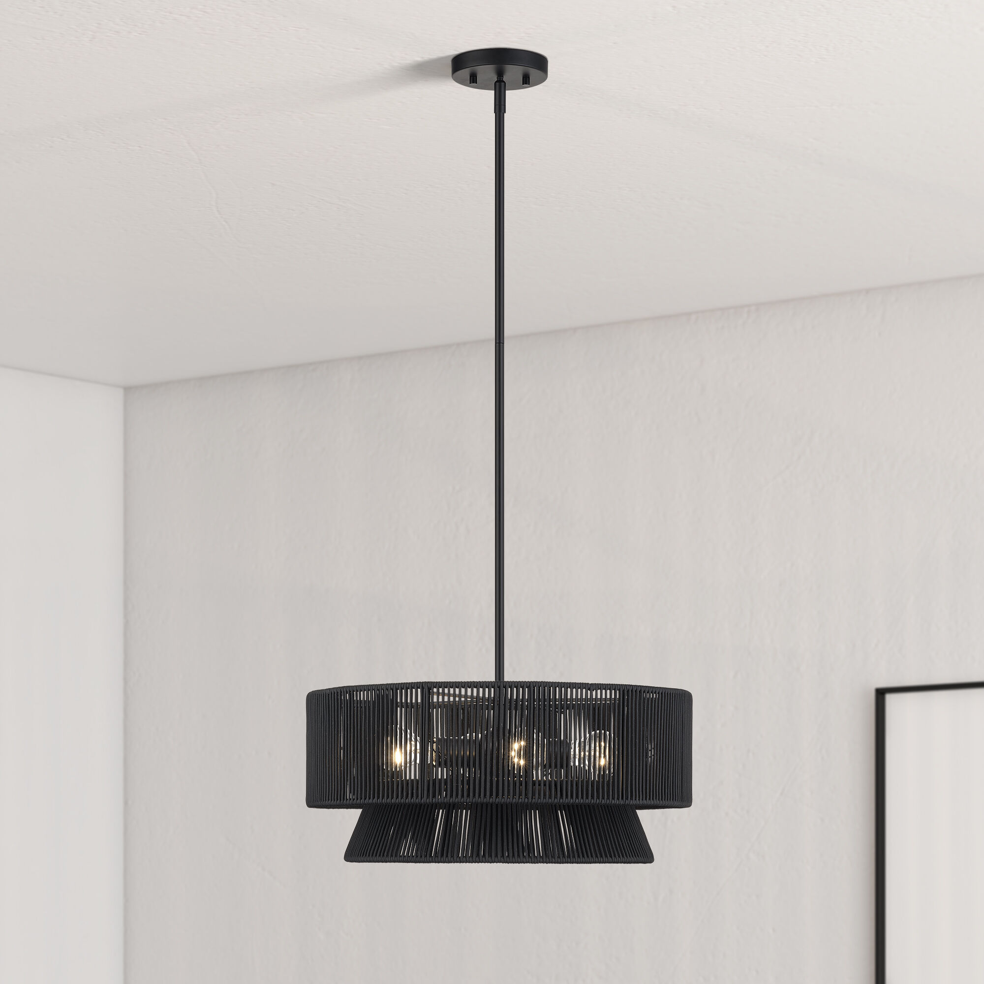 Florell 4 Light 20 inch Black Pendant Chandelier Ceiling Light
