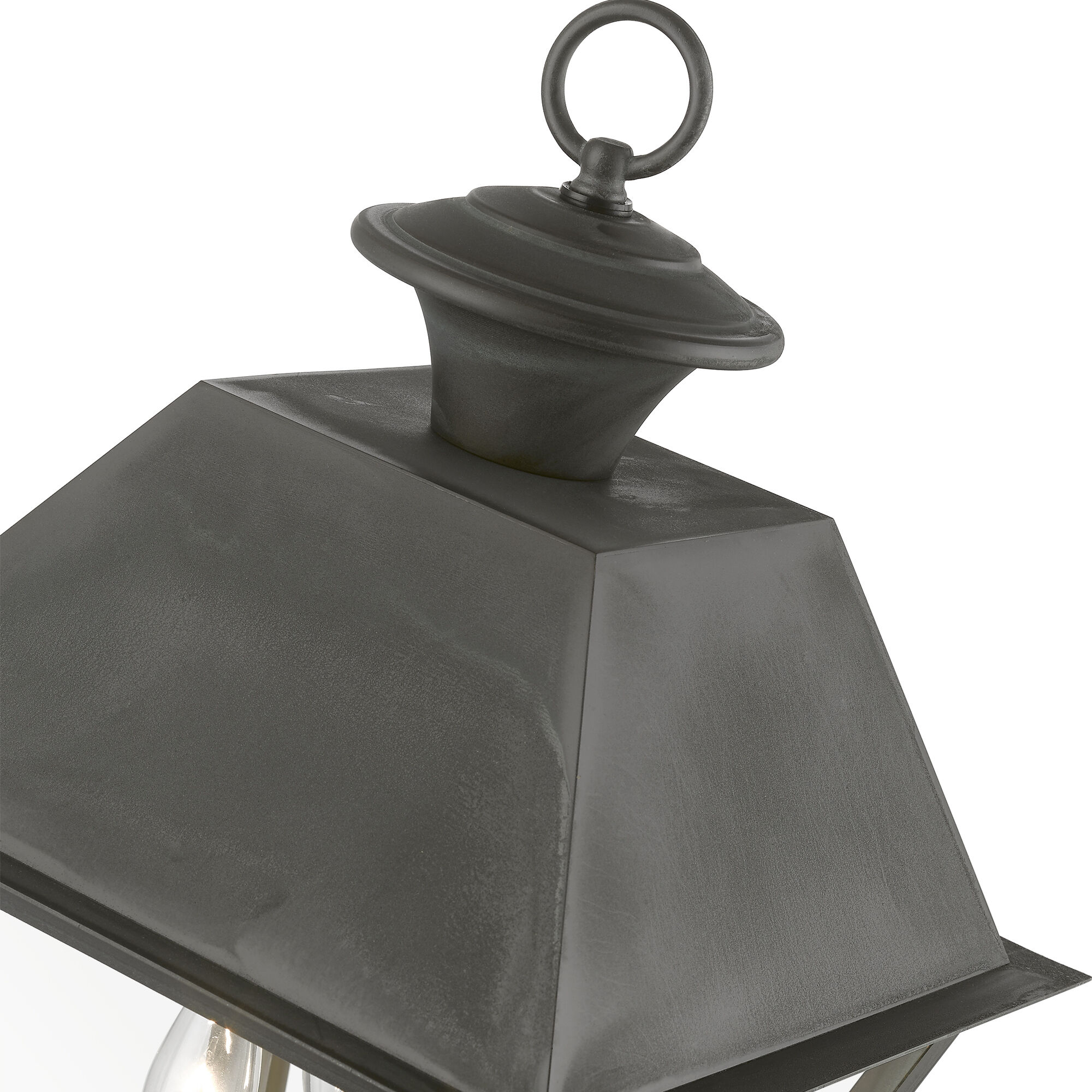 Wentworth 3 Light 22 inch Charcoal Outdoor Post Top Lantern, Large