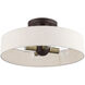 Venlo 4 Light 14 inch Bronze with Antique Brass Accents Semi Flush Ceiling Light