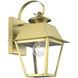 Wentworth 1 Light 13 inch Natural Brass Outdoor Small Wall Lantern