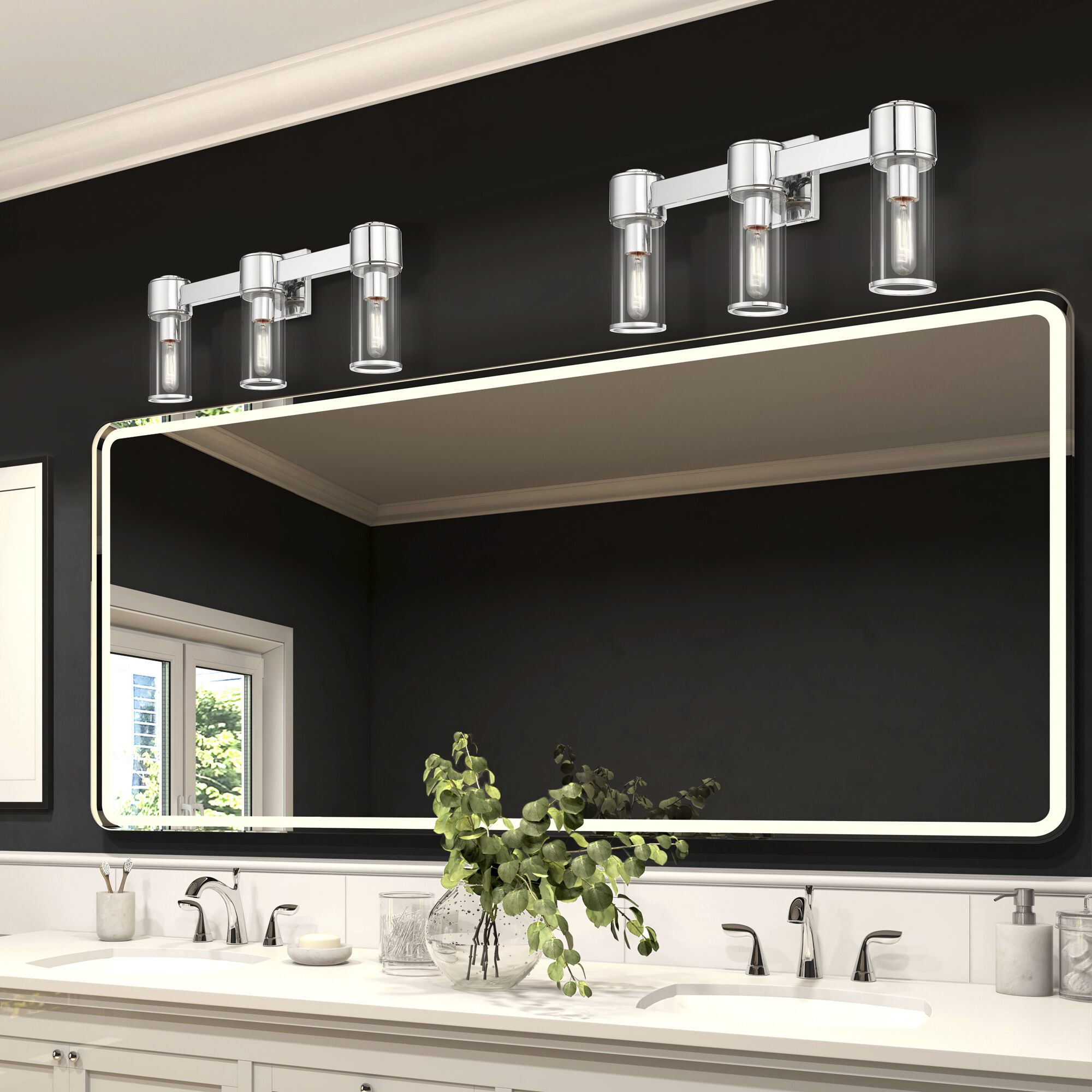 Quincy 3 Light 22.5 inch Polished Chrome Vanity Wall Sconce Wall Light