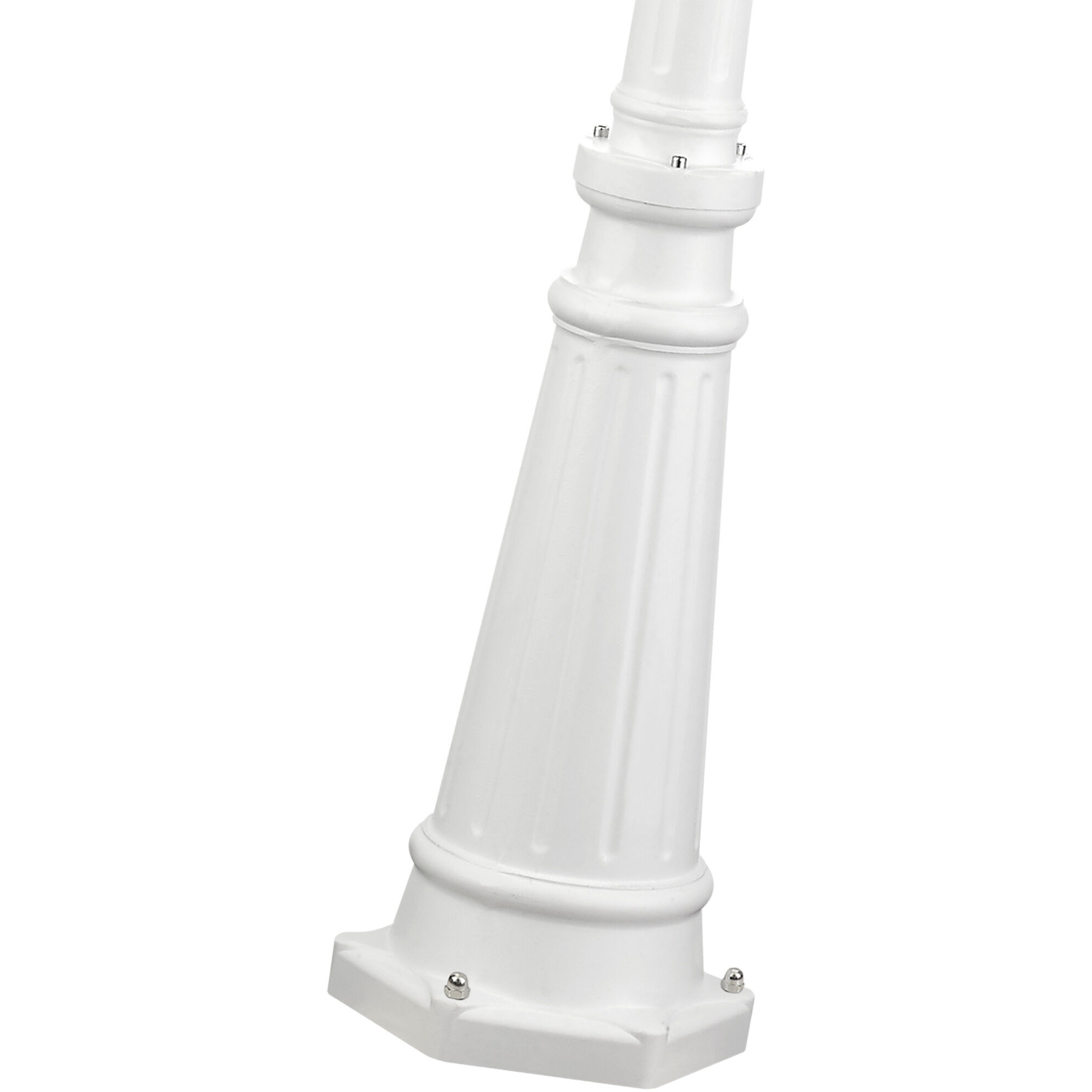 Frontenac 4 Light 93 inch Textured White Outdoor Post Light