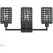 Twinewell 3 Light 23 inch Black Vanity Wall Sconce Wall Light