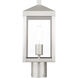 Nyack 1 Light 15 inch Brushed Nickel Outdoor Post Top Lantern