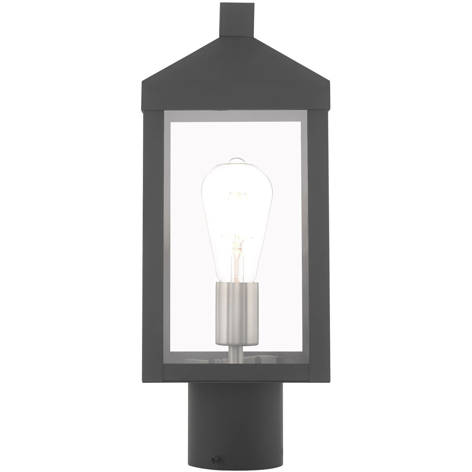 Nyack 1 Light 15 inch Scandinavian Gray Outdoor Post Top Lantern