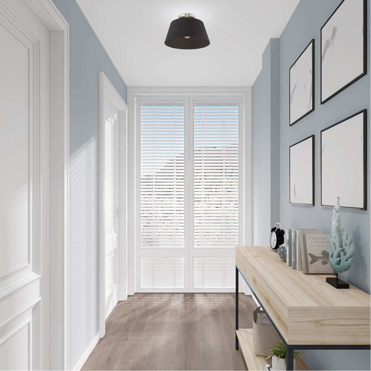 Belclaire 1 Light 13 inch Brushed Nickel Semi-Flush Mount Ceiling Light