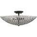 Cassandra 4 Light 20 inch Black Semi Flush Ceiling Light