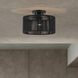 Acordia 1 Light 12 inch Black Semi Flush Mount Ceiling Light, Medium
