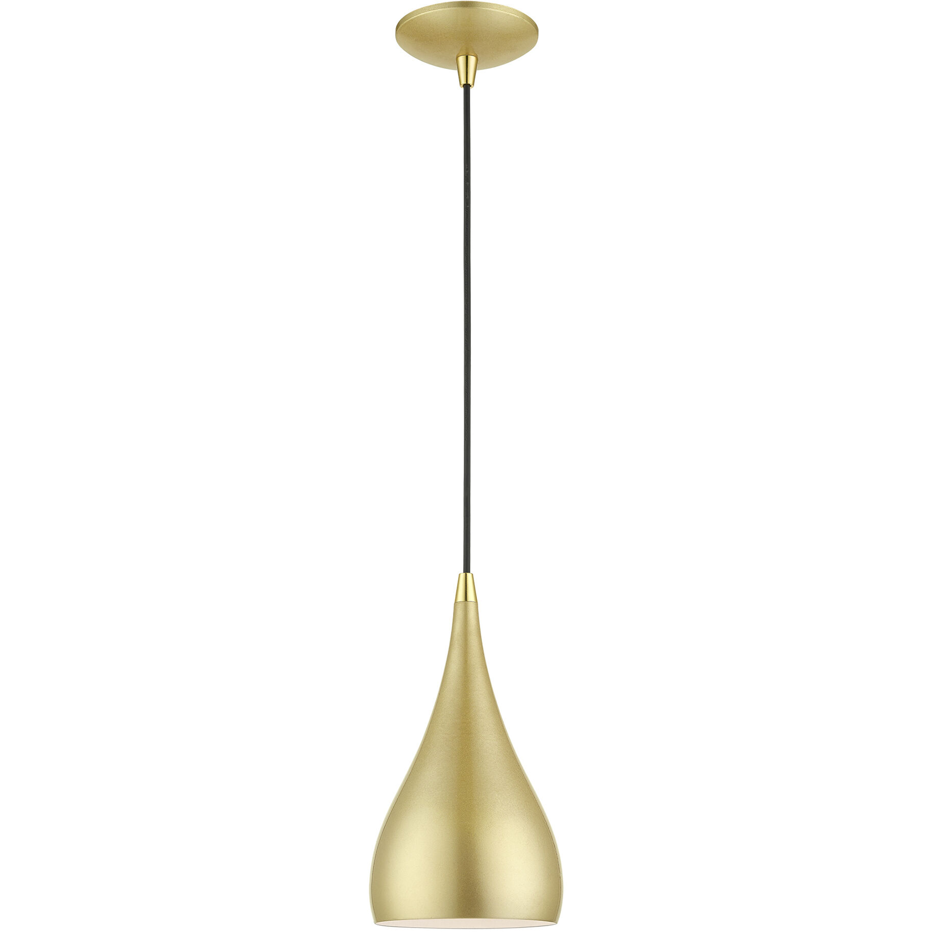 Amador 1 Light 6.25 inch Soft Gold with Polished Brass Accents Mini Pendant Ceiling Light