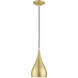 Amador 1 Light 6.25 inch Soft Gold with Polished Brass Accents Mini Pendant Ceiling Light