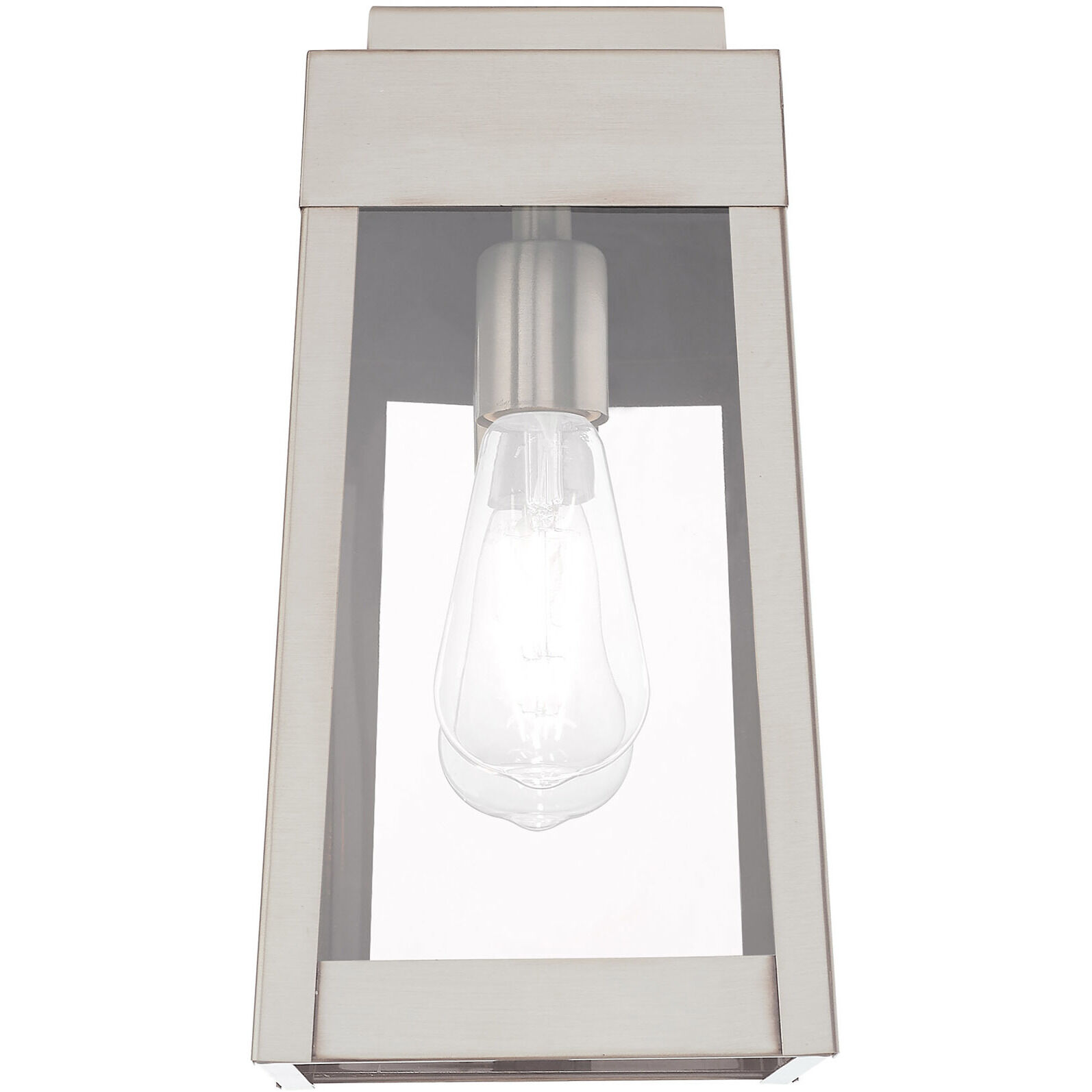 Oslo 1 Light 12 inch Brushed Nickel Outdoor Wall Lantern