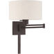 Allison 24 inch 100.00 watt Bronze Swing Arm Wall Lamp Wall Light