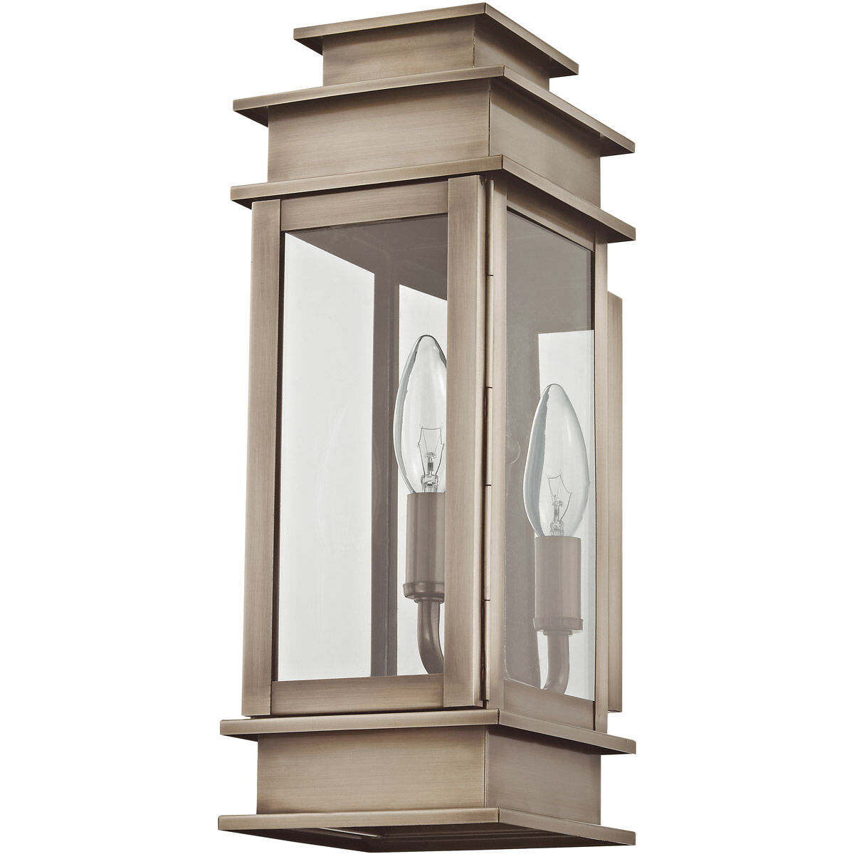 Princeton 1 Light 14 inch Vintage Pewter Outdoor Wall Lantern