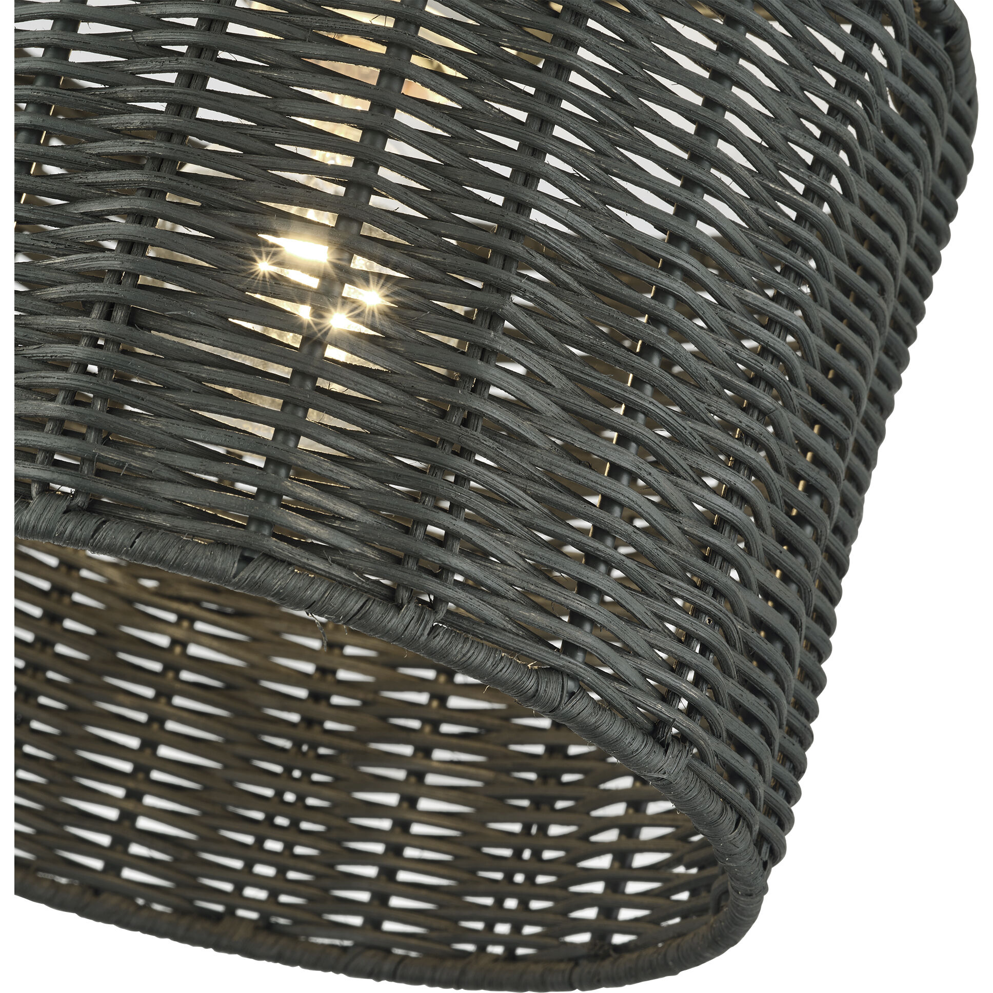 Weavington 1 Light 8.5 inch Black Semi Flush Mount Ceiling Light, Small