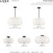 Fontana 4 Light 18 inch Bronze Semi-Flush Ceiling Light