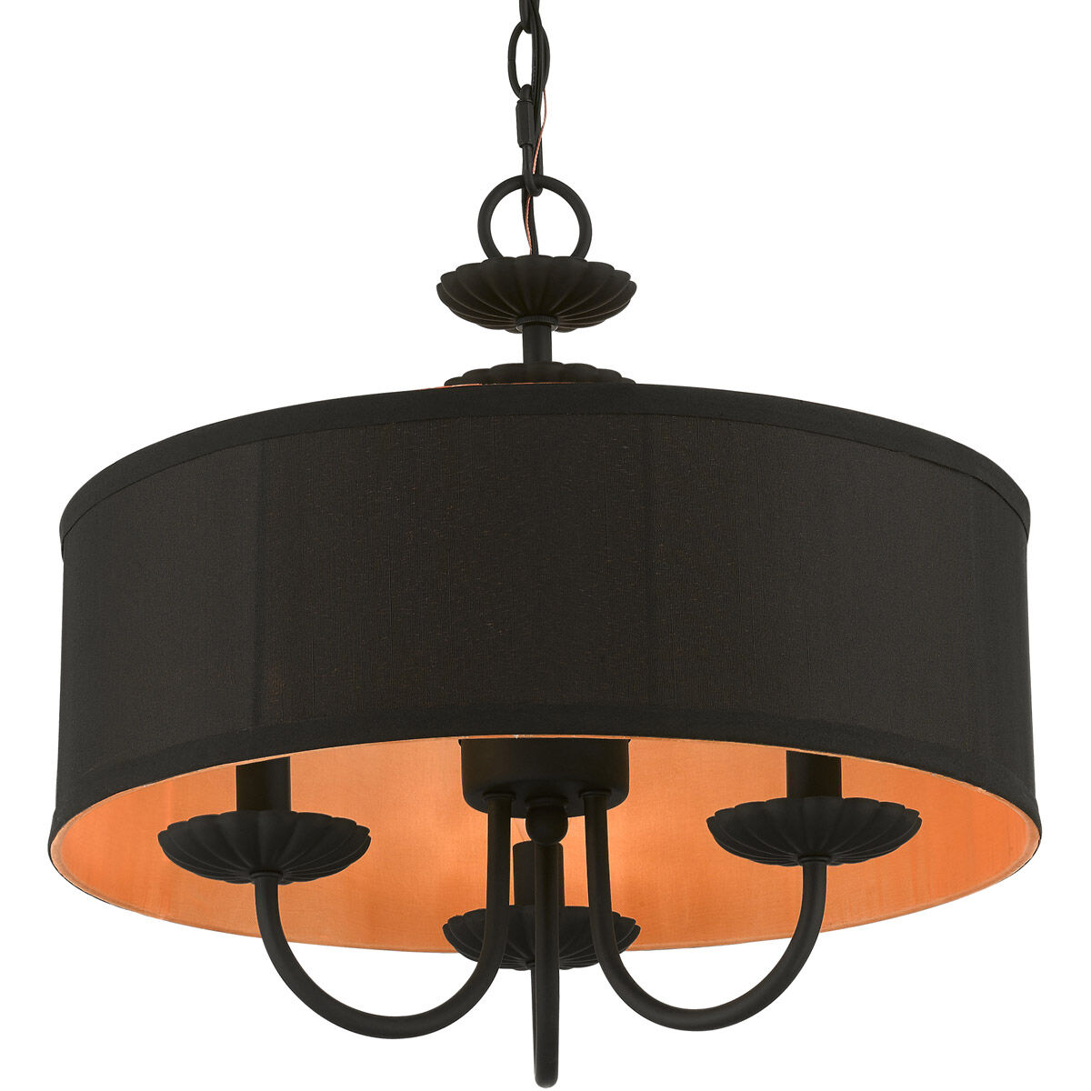 Winchester 3 Light 16 inch Black Pendant Chandelier Ceiling Light