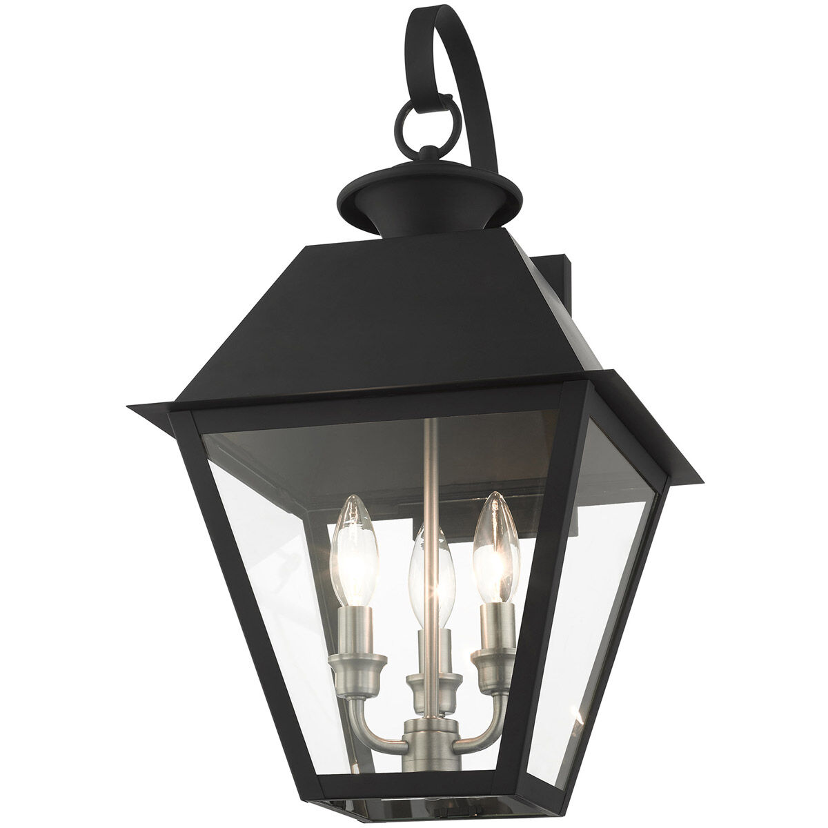 Mansfield 3 Light 22 inch Black Outdoor Wall Lantern