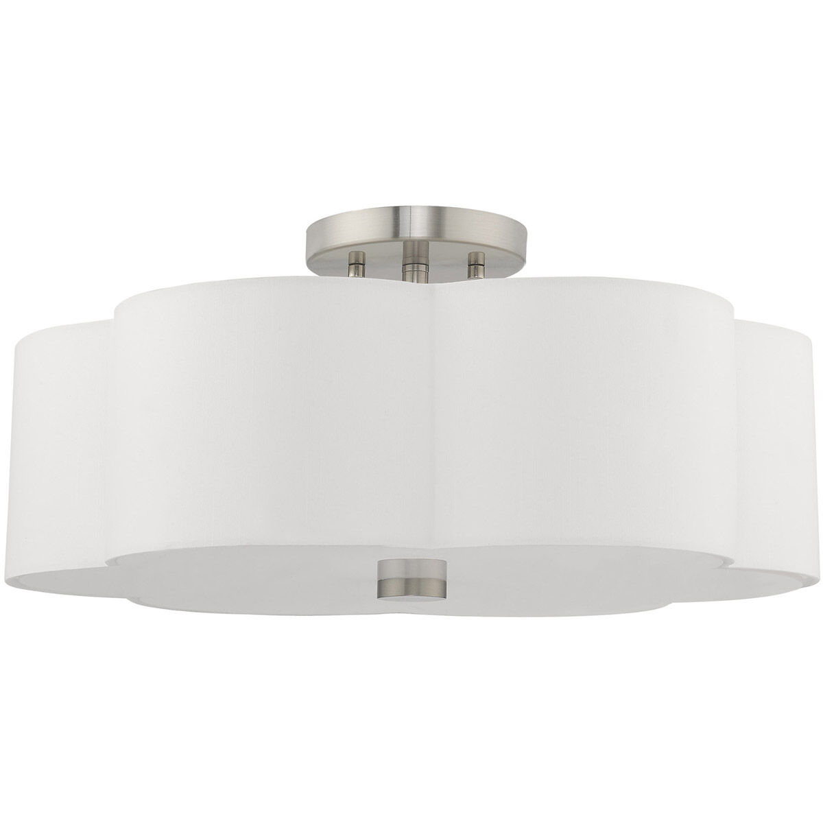 Chelsea 3 Light 18 inch Brushed Nickel Semi-Flush Mount Ceiling Light