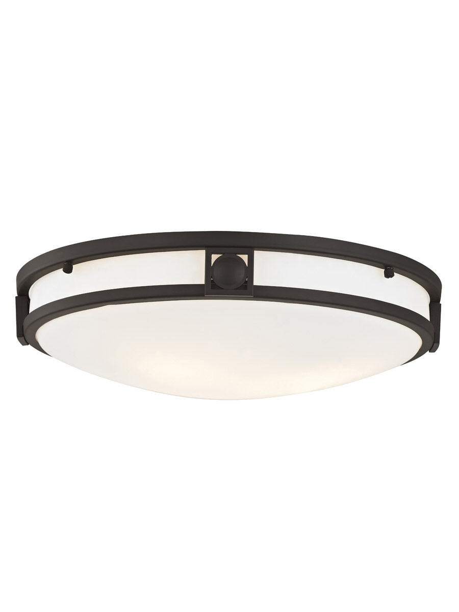 Titania 3 Light 16 inch Bronze Flush Mount Ceiling Light