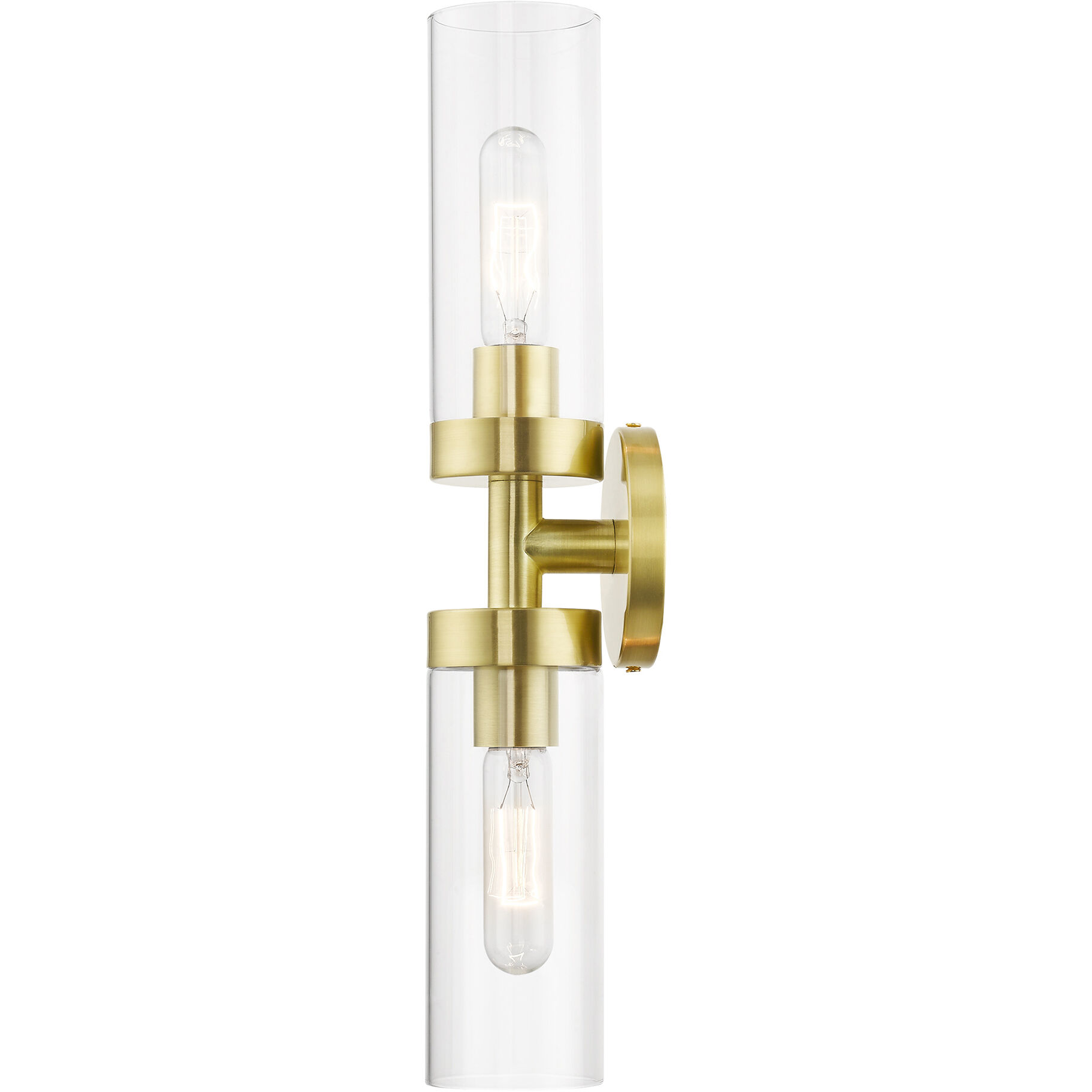 Ludlow 2 Light 4.25 inch Satin Brass Vanity Sconce Wall Light