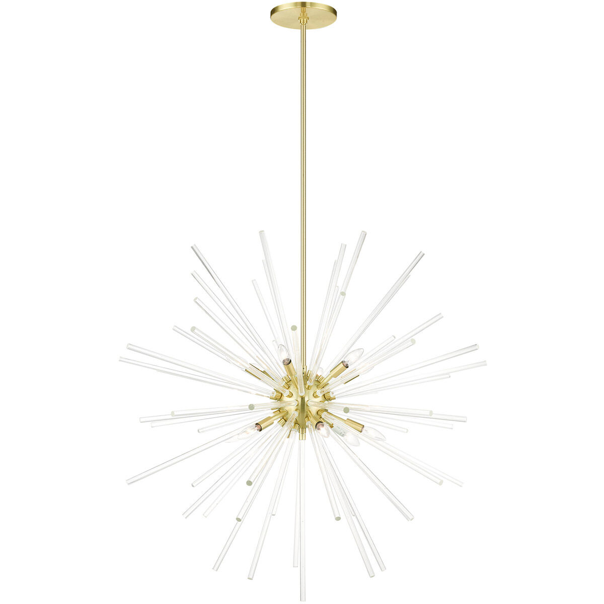 Utopia 12 Light 42 inch Satin Brass Foyer Pendant Chandelier Ceiling Light