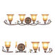Villa Verona 4 Light 39.5 inch Verona Bronze with Aged Gold Leaf Accents Bath Vanity Wall Light