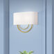Stratton 2 Light 15 inch Soft Gold ADA Wall Sconce Wall Light
