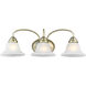 Edgemont 3 Light 23.5 inch Antique Brass Vanity Sconce Wall Light