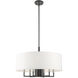 Meridian 7 Light 24 inch Scandinavian Gray Pendant Chandelier Ceiling Light