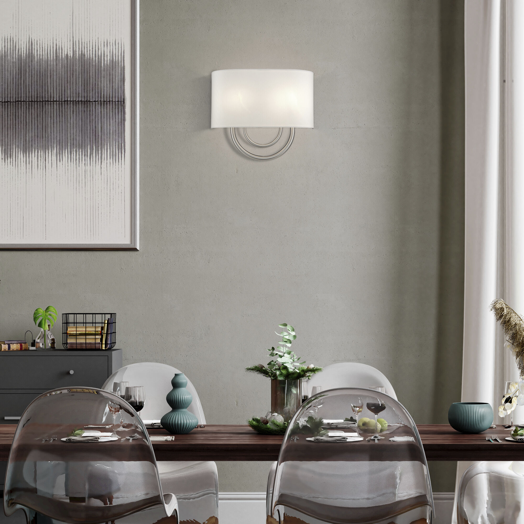 Stratton 2 Light 13 inch Brushed Nickel ADA Wall Sconce Wall Light