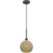Summervine 1 Light 8 inch Bronze Pendant Ceiling Light, Mini Globe