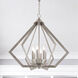 Prism 6 Light 26 inch Brushed Nickel Chandelier Ceiling Light