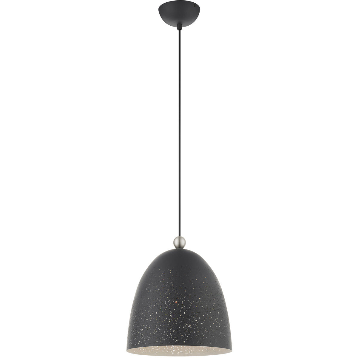 Arlington 1 Light 12 inch Scandinavian Gray with Brushed Nickel Accents Pendant Ceiling Light