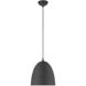 Arlington 1 Light 12 inch Scandinavian Gray with Brushed Nickel Accents Pendant Ceiling Light