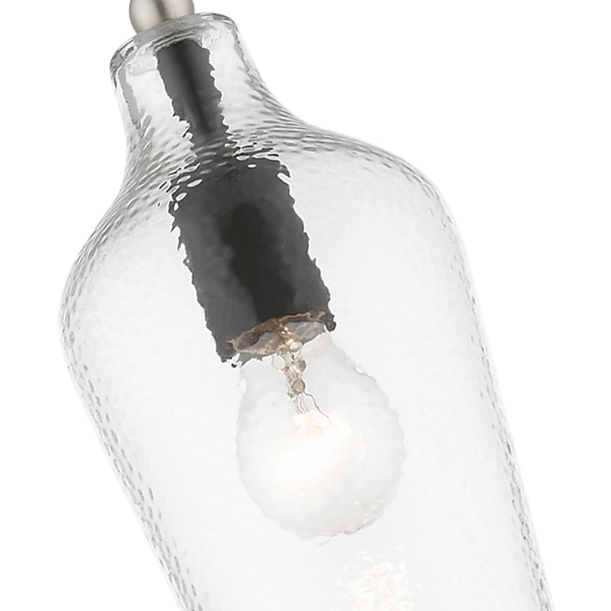 Avery 1 Light 5 inch Black with Brushed Nickel Accent Mini Pendant Ceiling Light