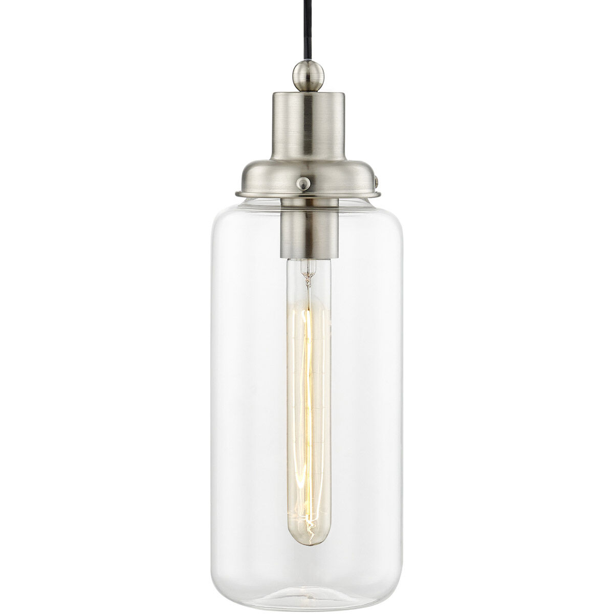 Art Glass 1 Light 5 inch Brushed Nickel Mini Pendant Ceiling Light