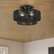 Acordia 3 Light 15 inch Black Semi Flush Mount Ceiling Light, Large